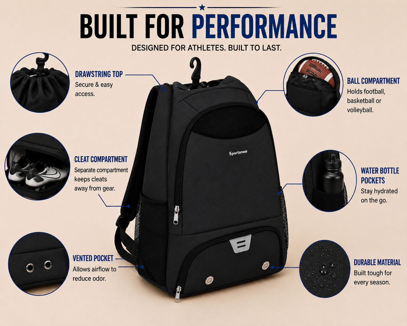 All-Star Football Backpack