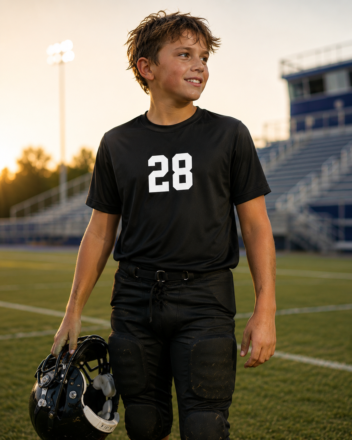 Personalized Player Performance Tee | Youth Football Number Shirt