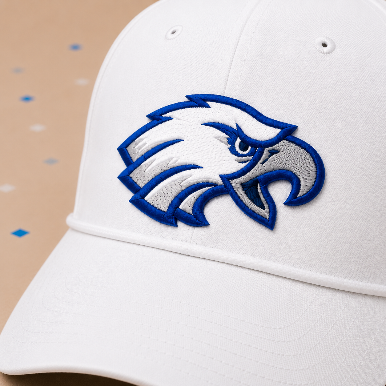 ELS Eagle Performance Rope Hat – White