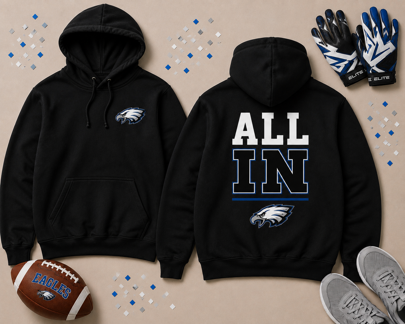 ALL IN Hoodie | East Louisville Sports