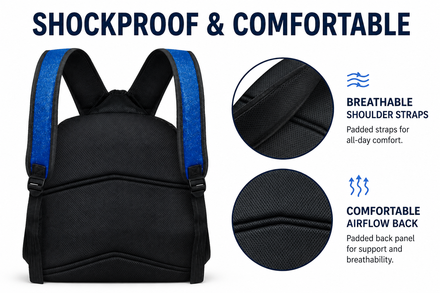 Royal Blue Glitter Backpack