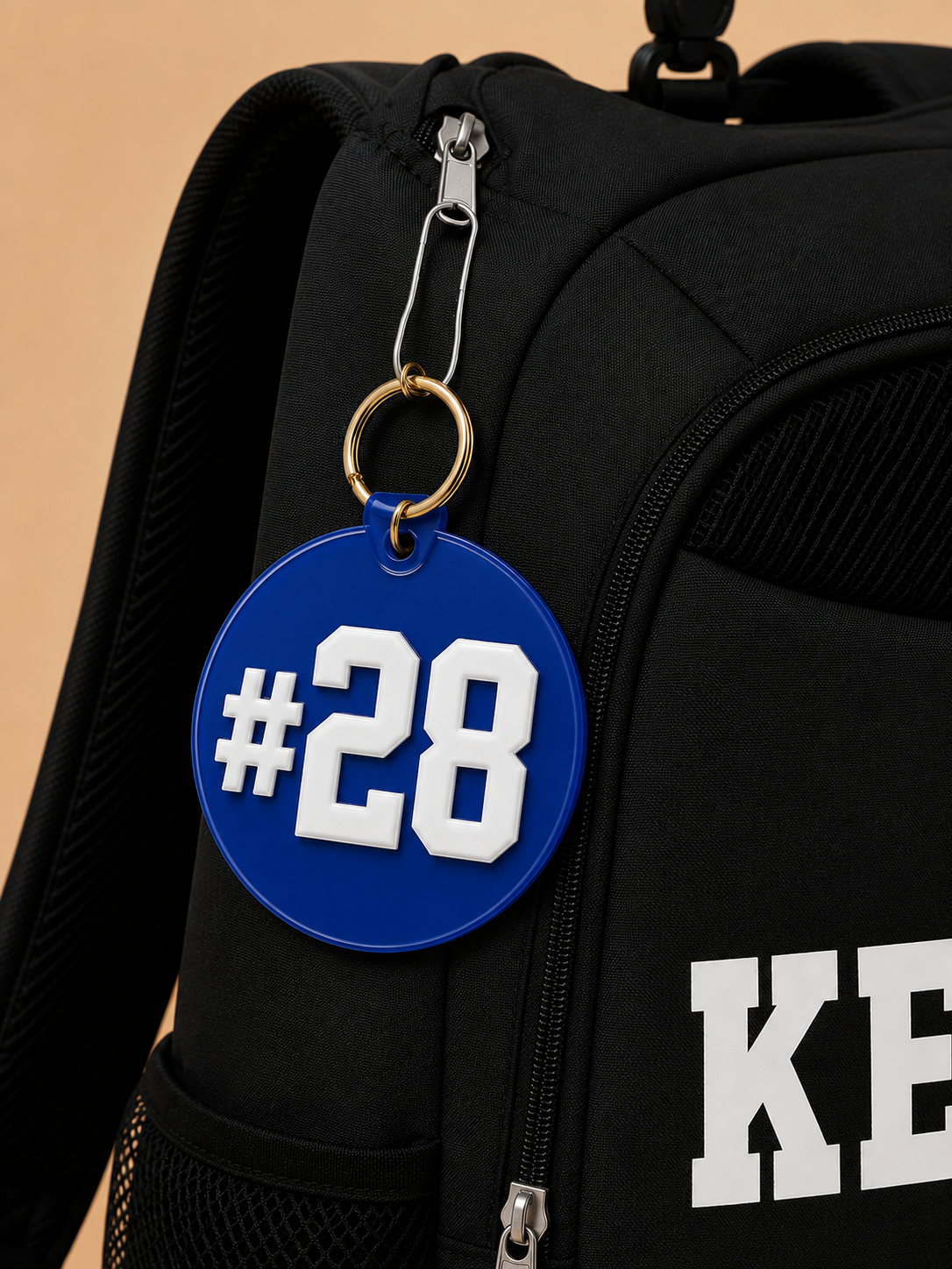 Football Number Acrylic Bag Tag