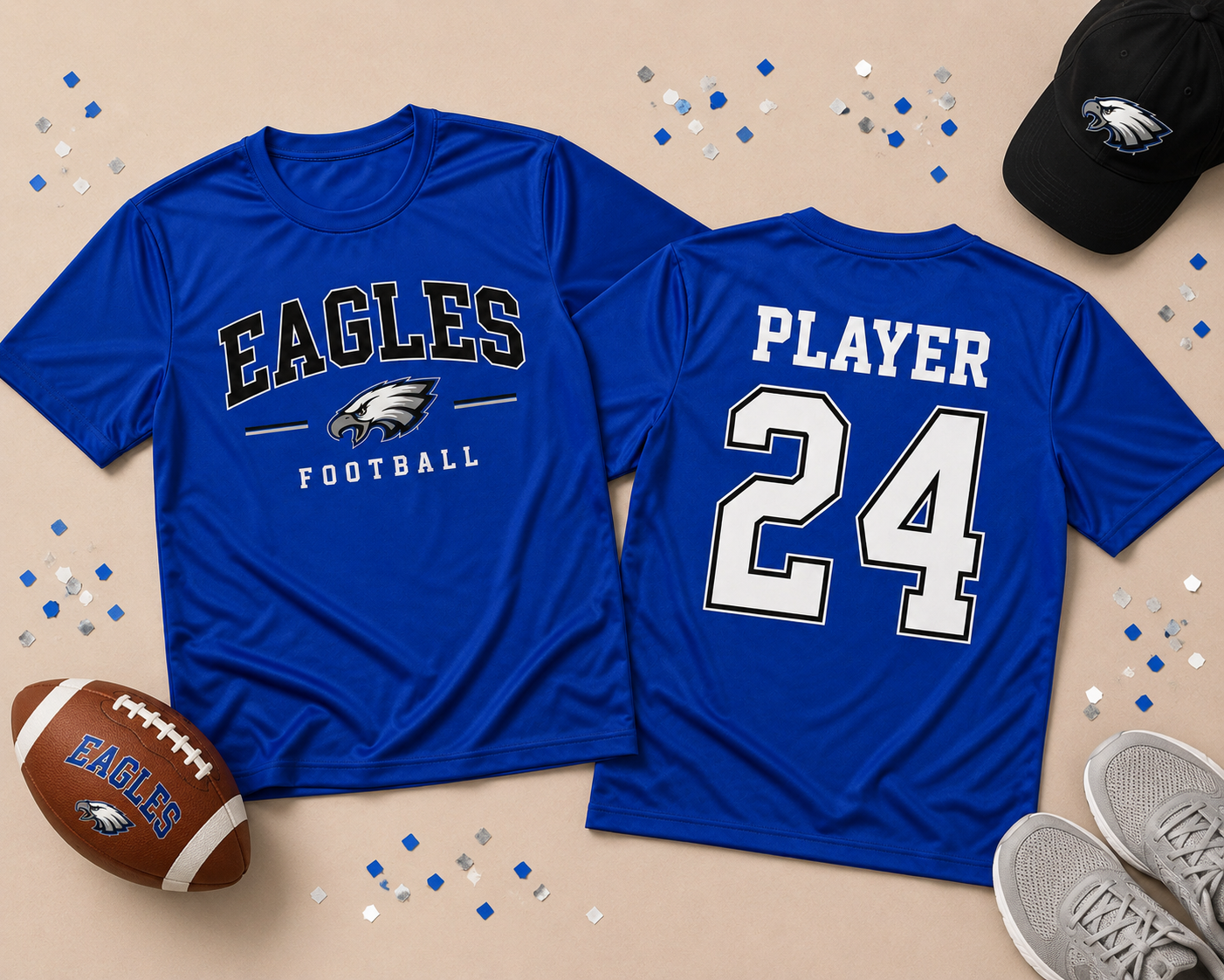 Eagles Football Performance Tee