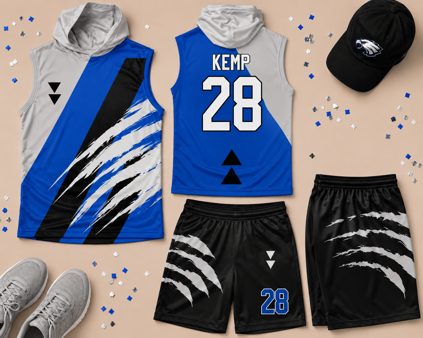 ELS Flight Collection Performance Hooded Tank & Shorts Set