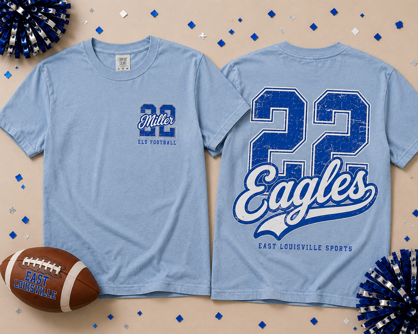 Personalized Varsity Player Tee & Crewneck