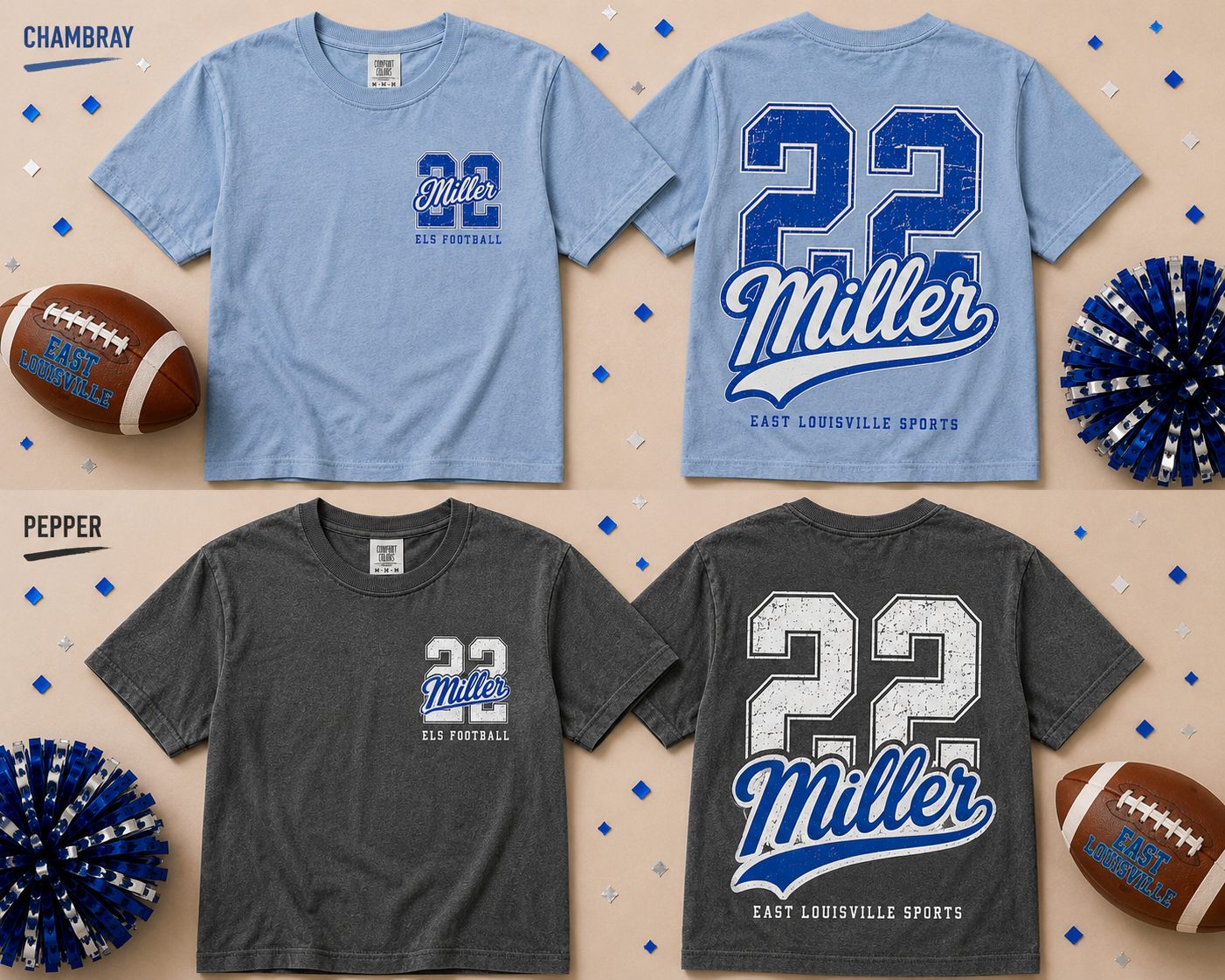 Personalized Varsity Player Tee & Crewneck