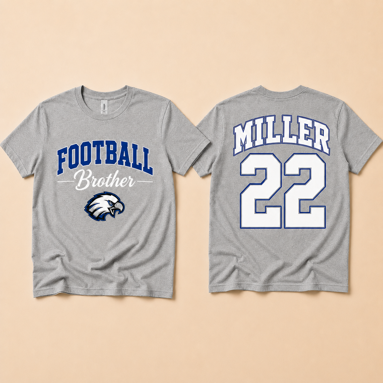 Personalized Football Mom Tee | Custom Name & Number Spirit Shirt