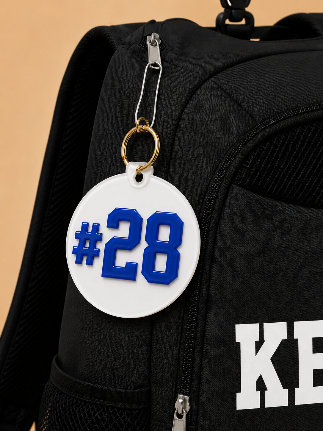 Football Number Acrylic Bag Tag