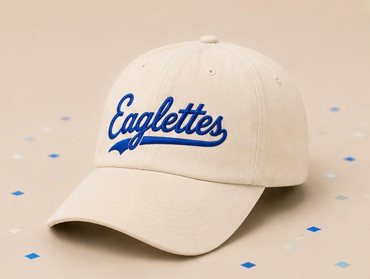 Eaglettes Embroidered Hat | Ivory Baseball Cap | Cheer Spirit Hat