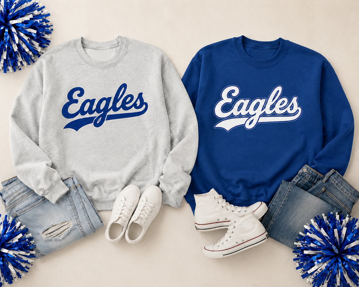 Eagles Retro Script Crewneck