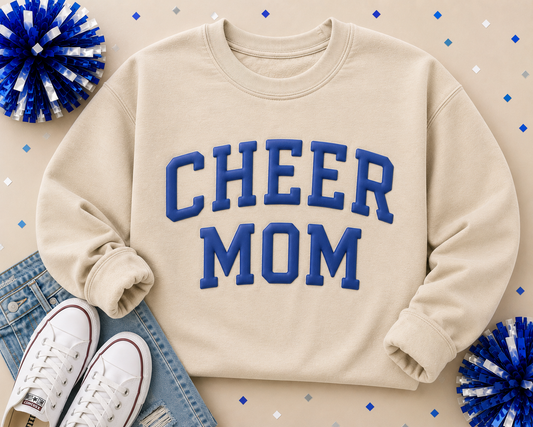 CHEER MOM Puff Crewneck Sweatshirt